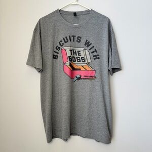 Ted Lasso Biscuits With The Boss T Shirt Grey Size XL